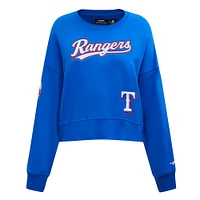 Women's Pro Standard  Royal Texas Rangers Game Day Classics Crewneck Pullover Sweatshirt