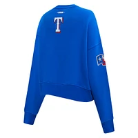 Women's Pro Standard  Royal Texas Rangers Game Day Classics Crewneck Pullover Sweatshirt