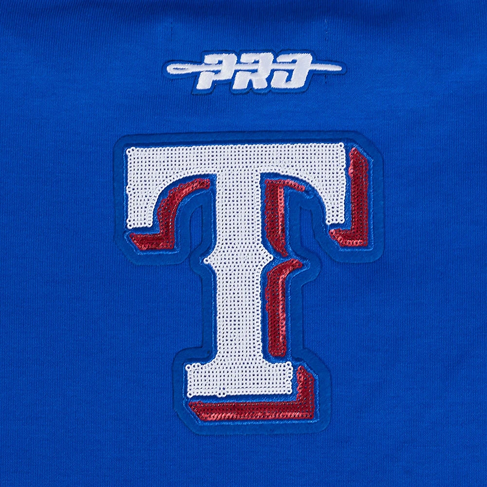 Women's Pro Standard  Royal Texas Rangers Game Day Classics Crewneck Pullover Sweatshirt