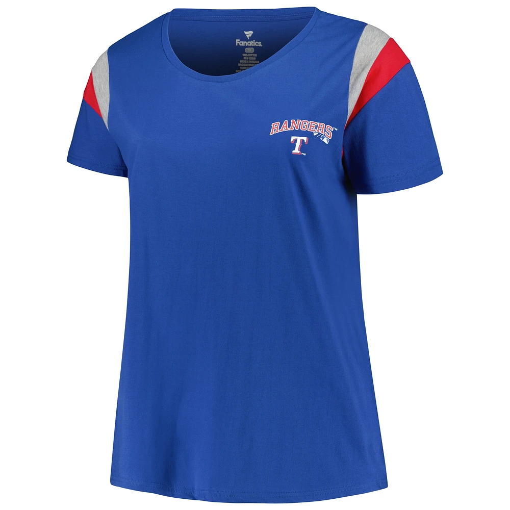 Women's Profile Royal Texas Rangers Plus Scoop Neck T-Shirt