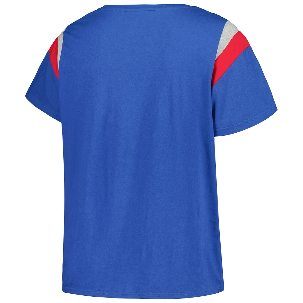 Women's Profile Royal Texas Rangers Plus Scoop Neck T-Shirt