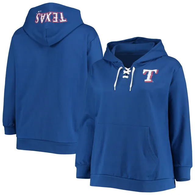 Lids Texas Rangers Women's Plus Wordmark V-Neck T-Shirt - Royal