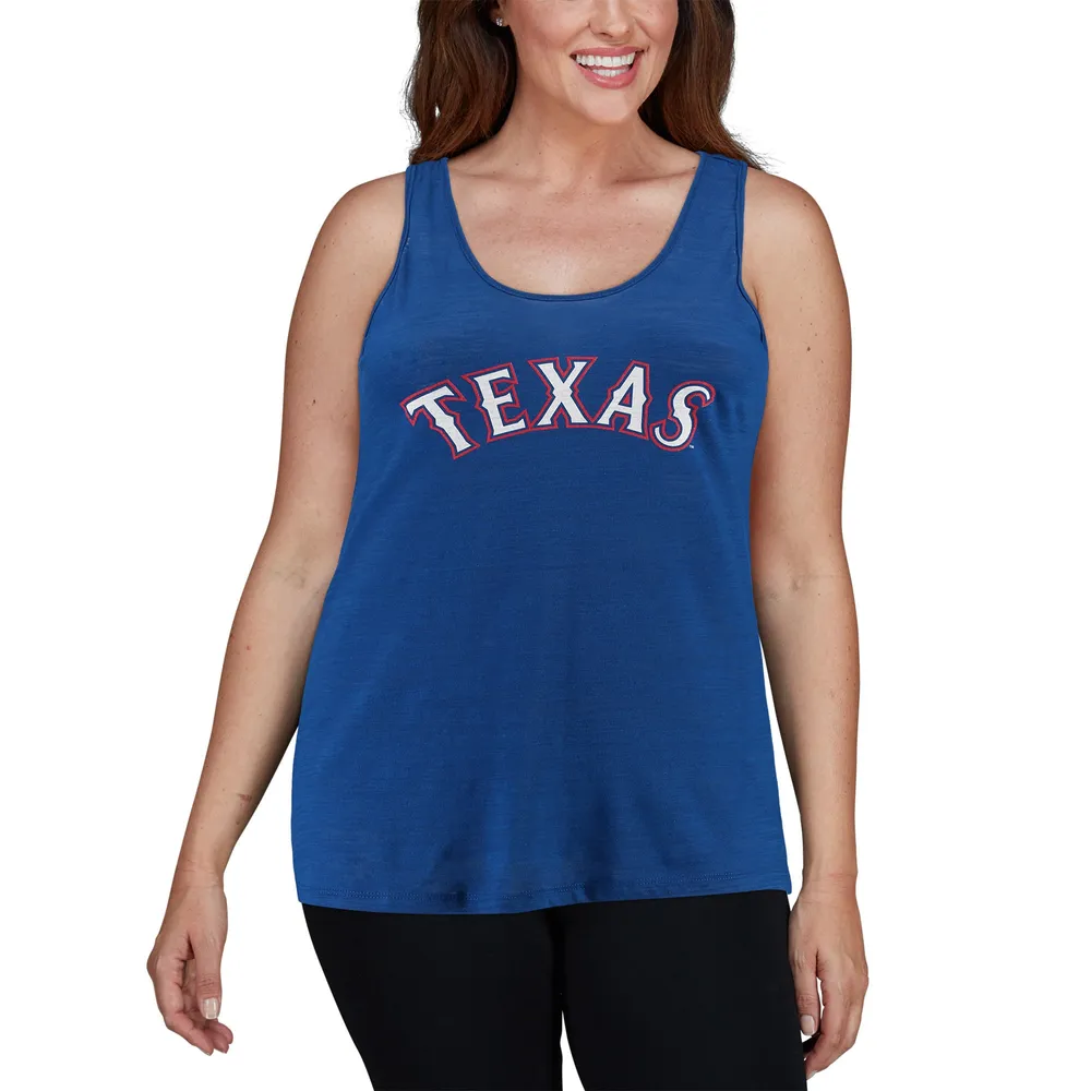 Women's Texas Rangers Royal Plus Size Team Scoop Neck T-Shirt