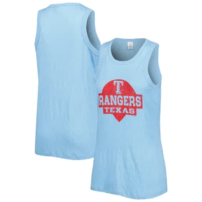 Texas Rangers Soft as a Grape Women's Tri-Blend Tank Top - Royal