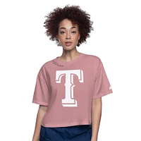 T-shirt court rose pour femme « Play the Ball » des Texas Rangers
