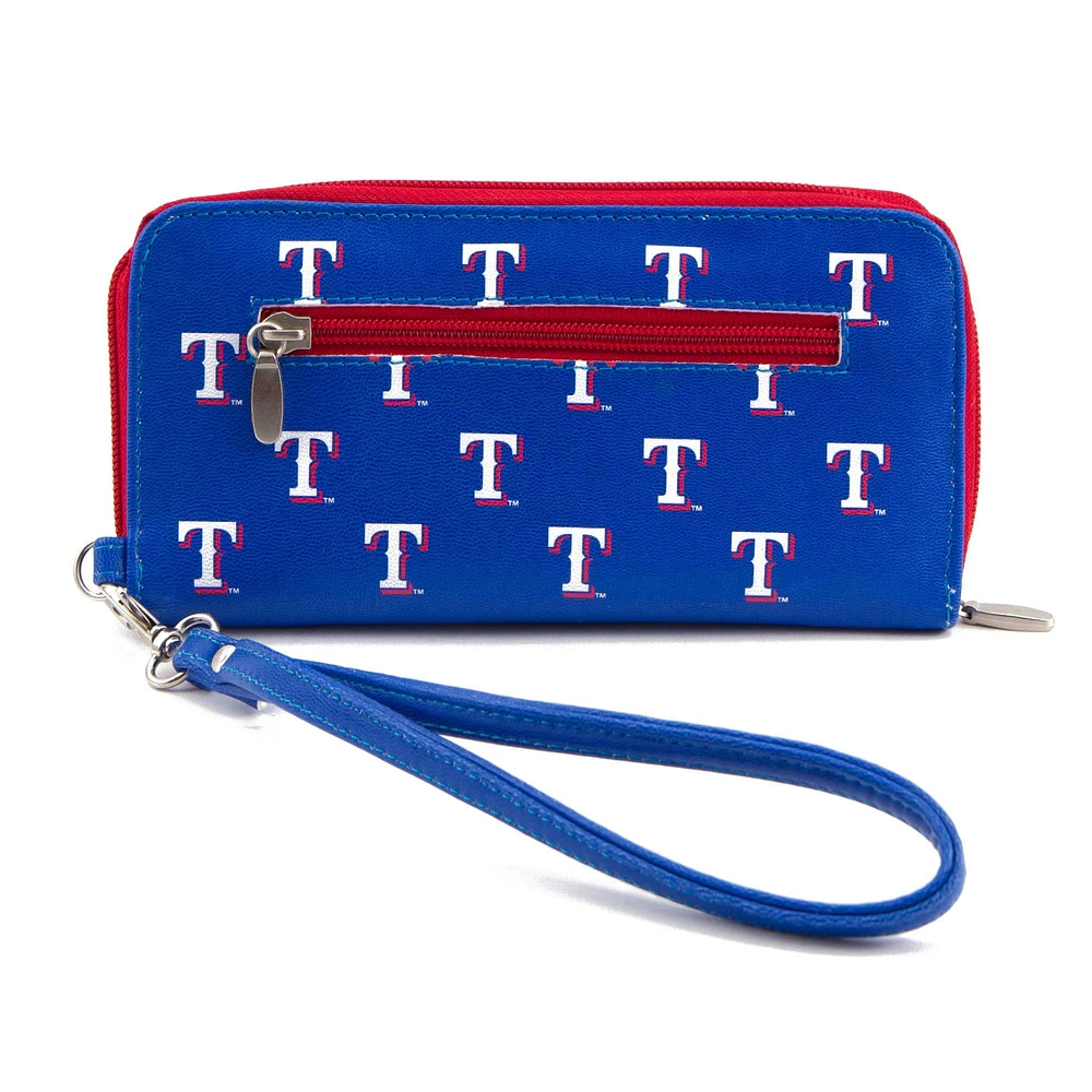 Women's Texas Rangers Zip-Around Wristlet Wallet