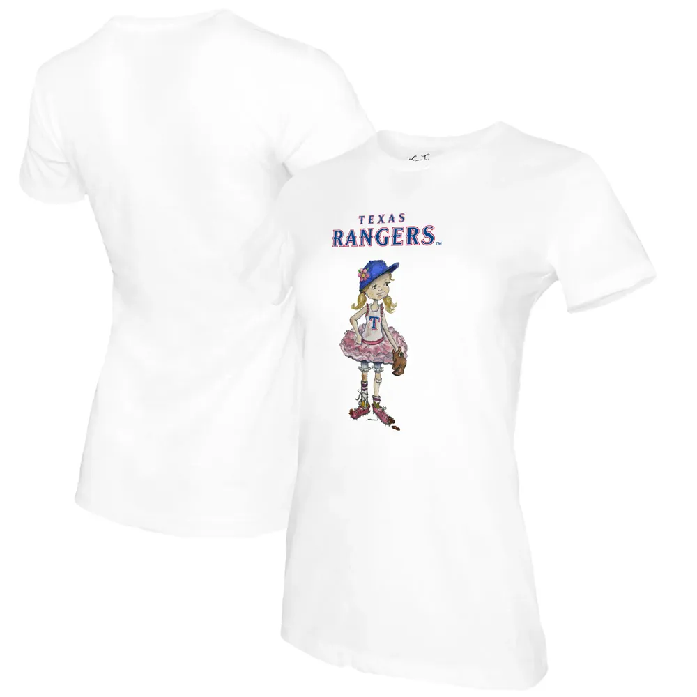 Tiny Turnip Texas Rangers Baseball Tie Tee Shirt Women's 2XL / White