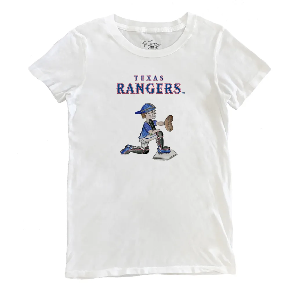 Tiny Turnip Texas Rangers Women's White Bronto T-Shirt