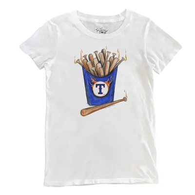Youth Tiny Turnip White Texas Rangers Bronto Logo T-Shirt Size: Large