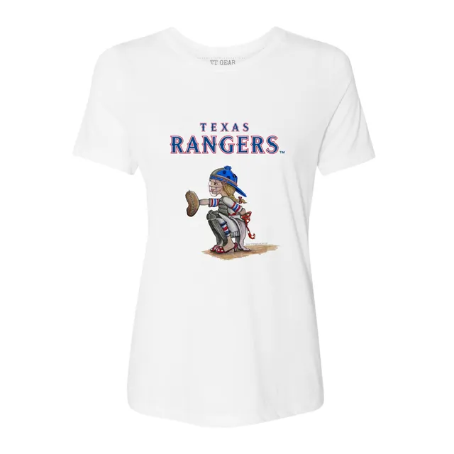 Tiny Turnip Texas Rangers Women's White Bronto T-Shirt