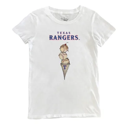 Texas Rangers Tiny Turnip Toddler Baseball Love 3/4-Sleeve Raglan T-Shirt -  White/Royal