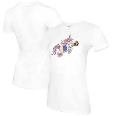 Texas Rangers Tiny Turnip Women's Unicorn T-Shirt - White