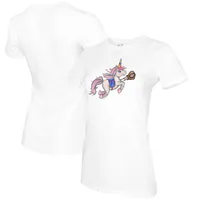 Women's Tiny Turnip Black Texas Rangers Space Unicorn T-Shirt Size: Large