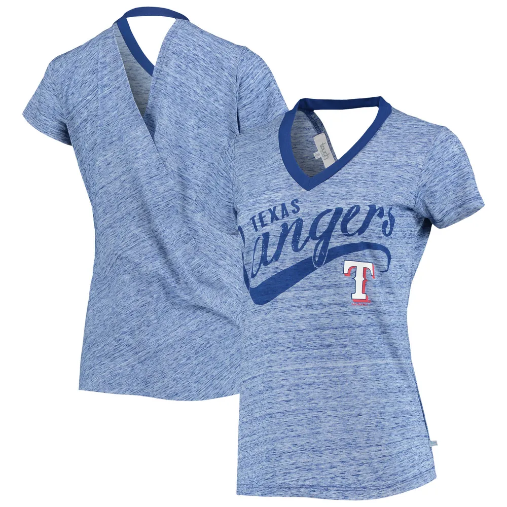 Lids Texas Rangers Touch Women's Hail Mary Back Wrap Space-Dye V-Neck T- Shirt - Royal