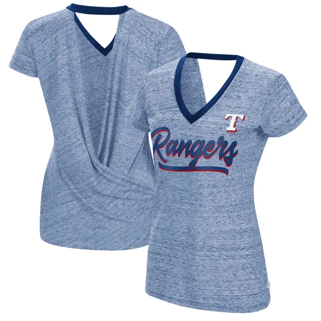 Detroit Tigers Touch Women's Halftime Back Wrap Top V-Neck T-Shirt