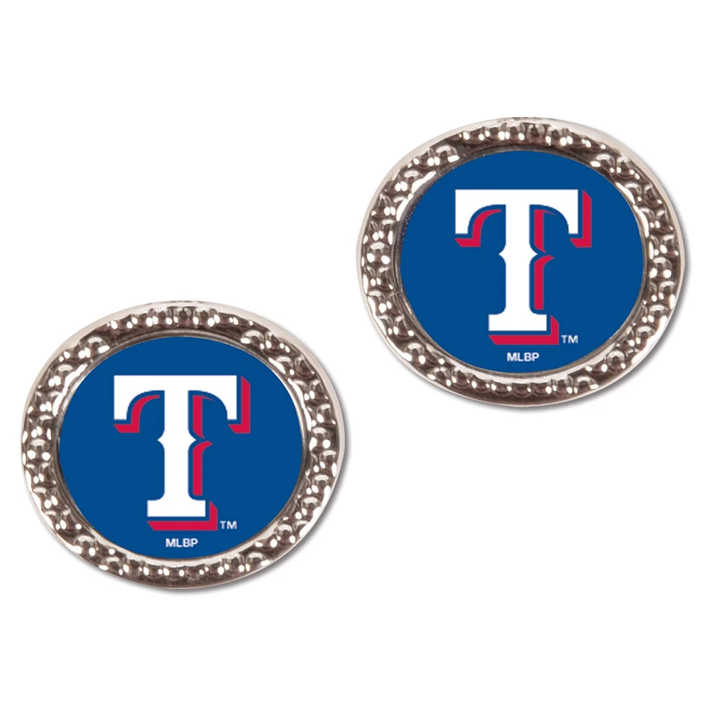 Boucles d'oreilles rondes WinCraft Texas Rangers pour femmes