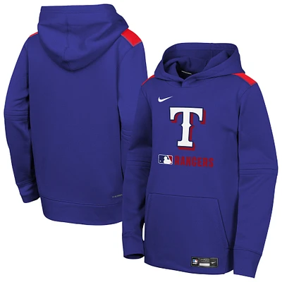 Sweat à capuche Nike Royal Texas Rangers Authentic Collection Performance pour jeunes