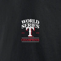 T-shirt noir pour jeunes champions de la série mondiale 2023 des Texas Rangers