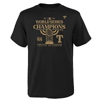 Youth Fanatics Black Texas Rangers 2023 World Series Champions Parade T-Shirt