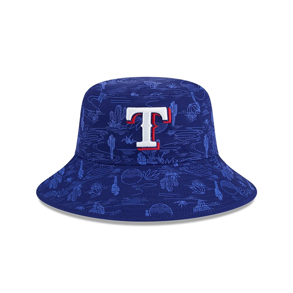 Youth New Era  Royal Texas Rangers 2025 Spring Training All Over Print Bucket Hat