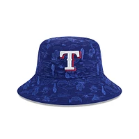 Youth New Era  Royal Texas Rangers 2025 Spring Training All Over Print Bucket Hat