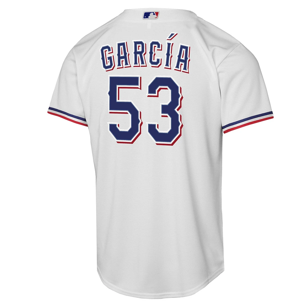 Youth Nike Adolis Garcia White Texas Rangers Home Replica Player Jersey