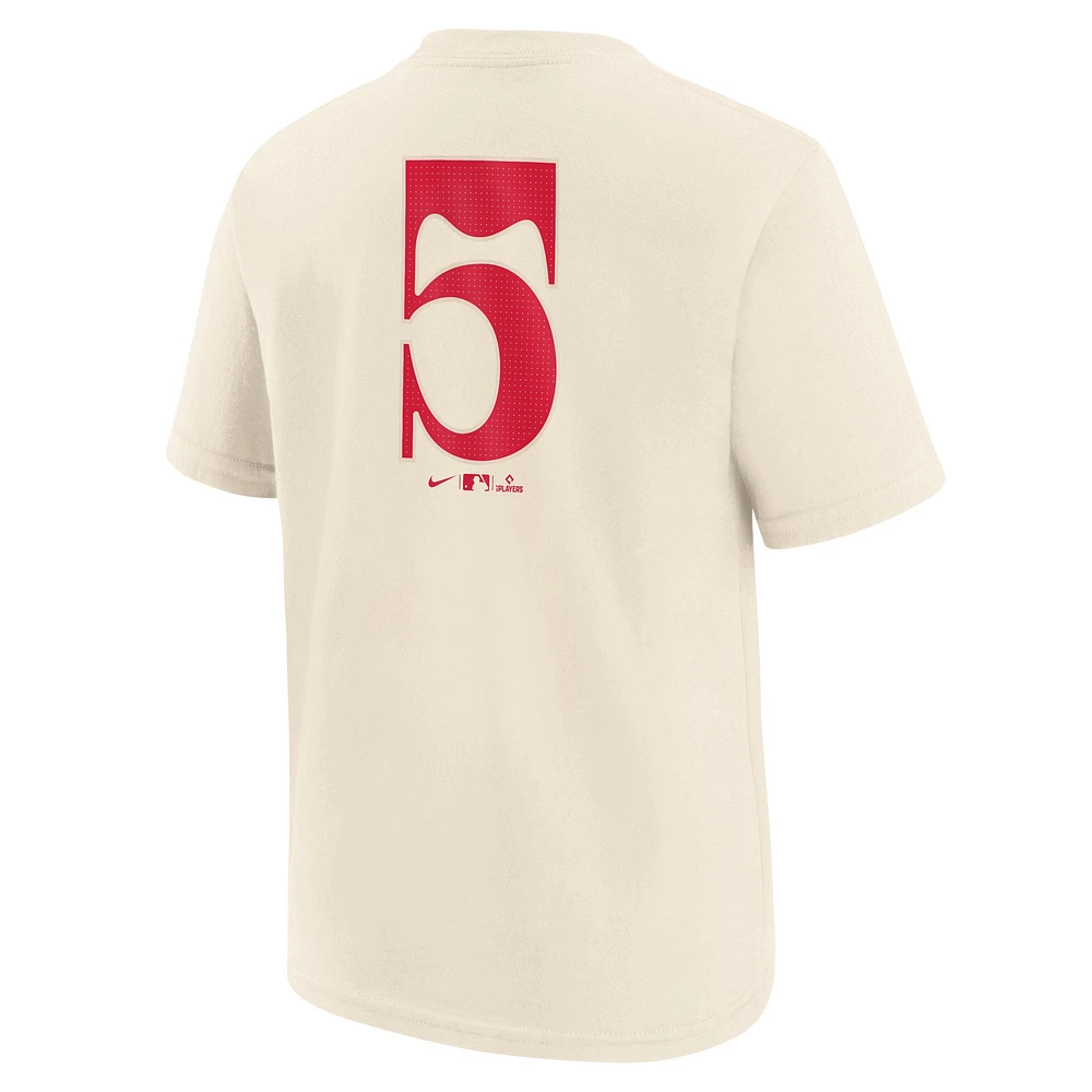 Youth Nike Corey Seager Natural Texas Rangers Fuse City Connect Name & Number T-Shirt