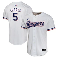 Maillot de joueur match à domicile Nike Corey Seager blanc des Texas Rangers pour jeunes