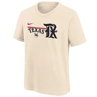 Youth Nike  Cream Texas Rangers 2023 City Connect Team T-Shirt