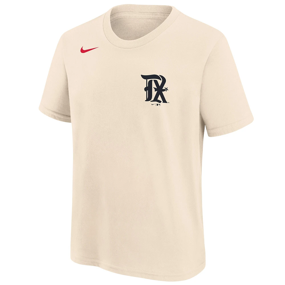 T-shirt Nike Texas Rangers 2023 City Connect Wordmark pour enfant