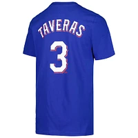 T-shirt Nike Leody Taveras Royal Texas Rangers avec nom et numéro pour jeune