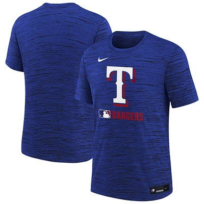 Youth Nike Royal Texas Rangers Authentic Collection Velocity Performance T-Shirt