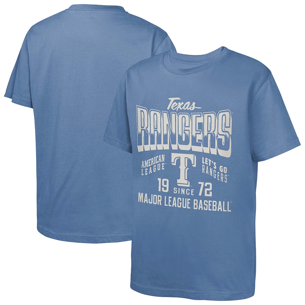 T-shirt pour jeunes des Royal Texas Rangers Headliner