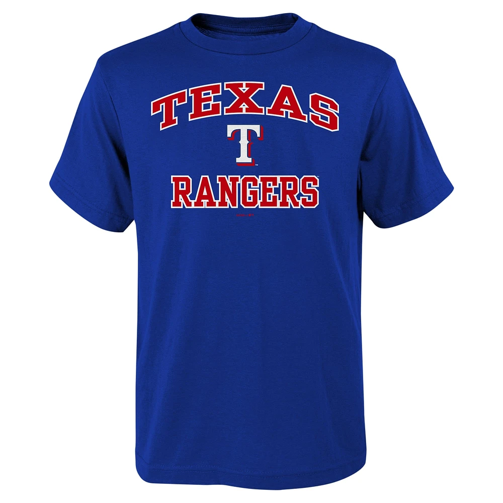 T-shirt coeur et âme des Royal Texas Rangers pour jeunes