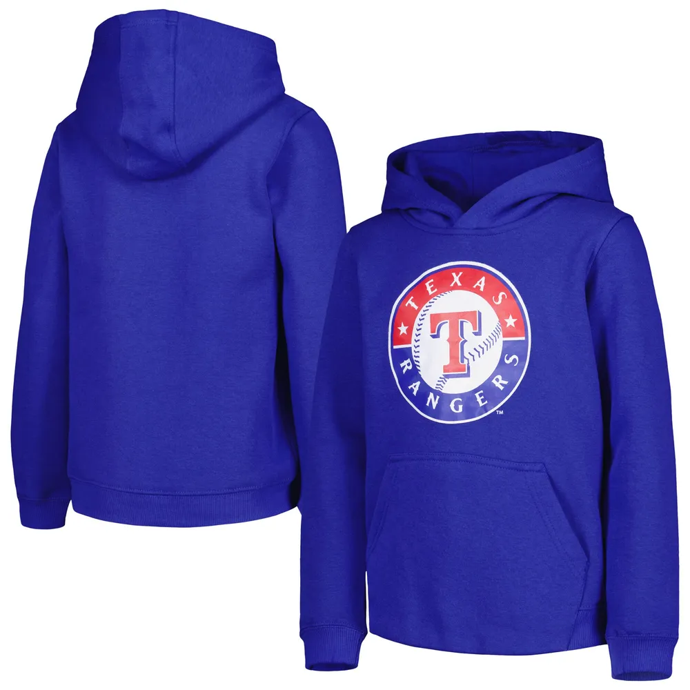 Sweat à capuche avec logo principal de l'équipe Royal Texas Rangers pour jeune