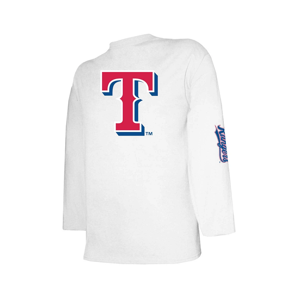 Youth Stitches Royal/White Texas Rangers Combo T-Shirt Set