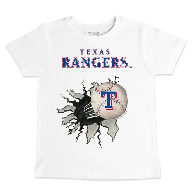 Lids Texas Rangers Tiny Turnip Women's Baseball Tie T-Shirt