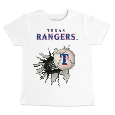 Texas Rangers Tiny Turnip Youth Baseball Tear T-Shirt - White