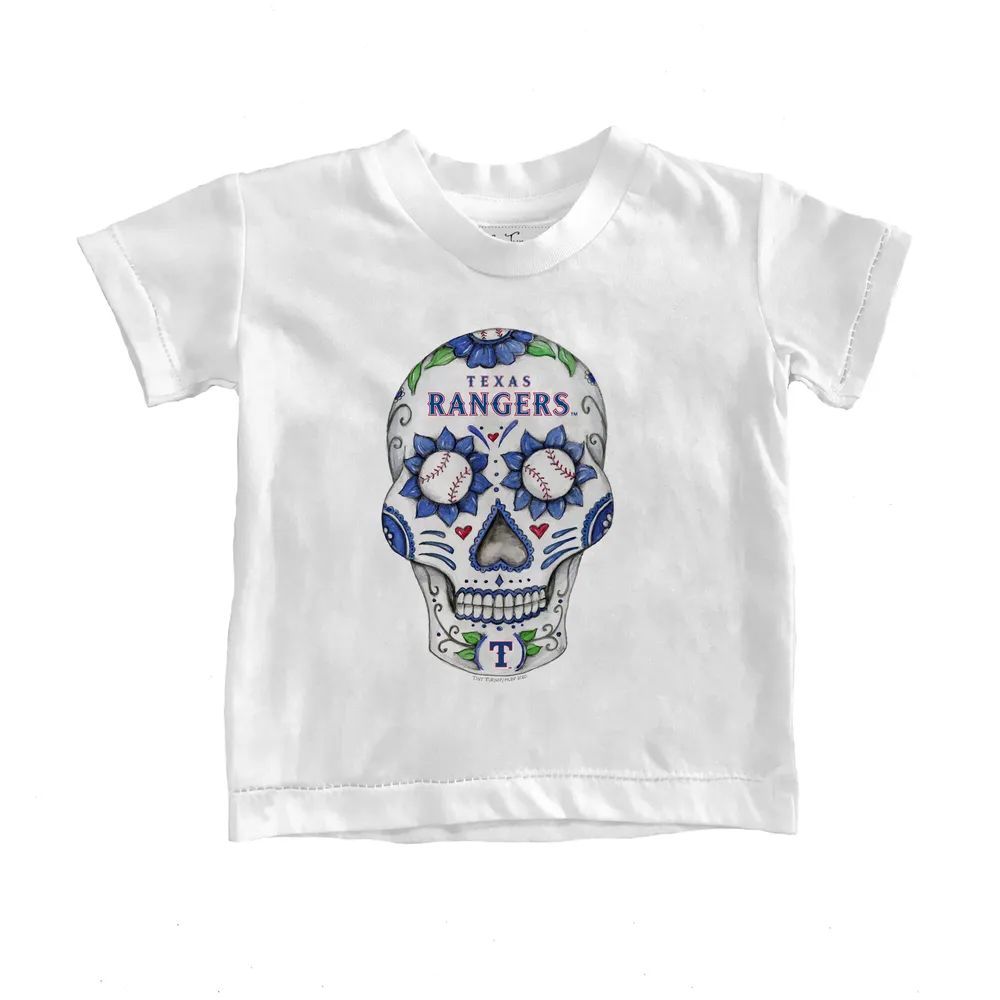 Lids Texas Rangers Tiny Turnip Youth Sugar Skull T-Shirt - White