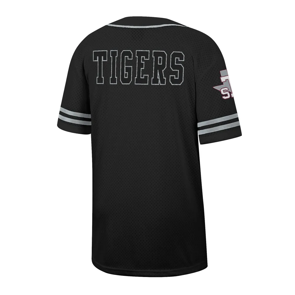 Maillot de baseball boutonné en maille Free Spirited des Texas Southern Tigers Colosseum noir pour hommes