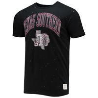 Men's Original Retro Brand Black Texas Southern Tigers Bleach Splatter T-Shirt