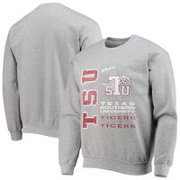 Men's Tones of Melanin Heathered Gray Texas Southern Tigers Pullover Sweatshirt