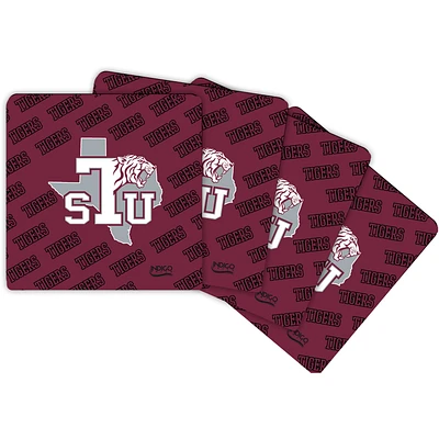 Texas Southern Tigers Four-Pack Square Repeat Coaster Set