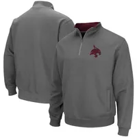 Men's Colosseum Charcoal Texas State Bobcats Tortugas Logo Quarter-Zip Jacket