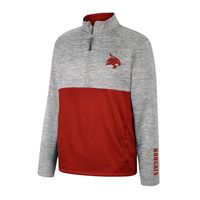 Men's Colosseum Gray Texas State Bobcats John Half-Zip Jacket