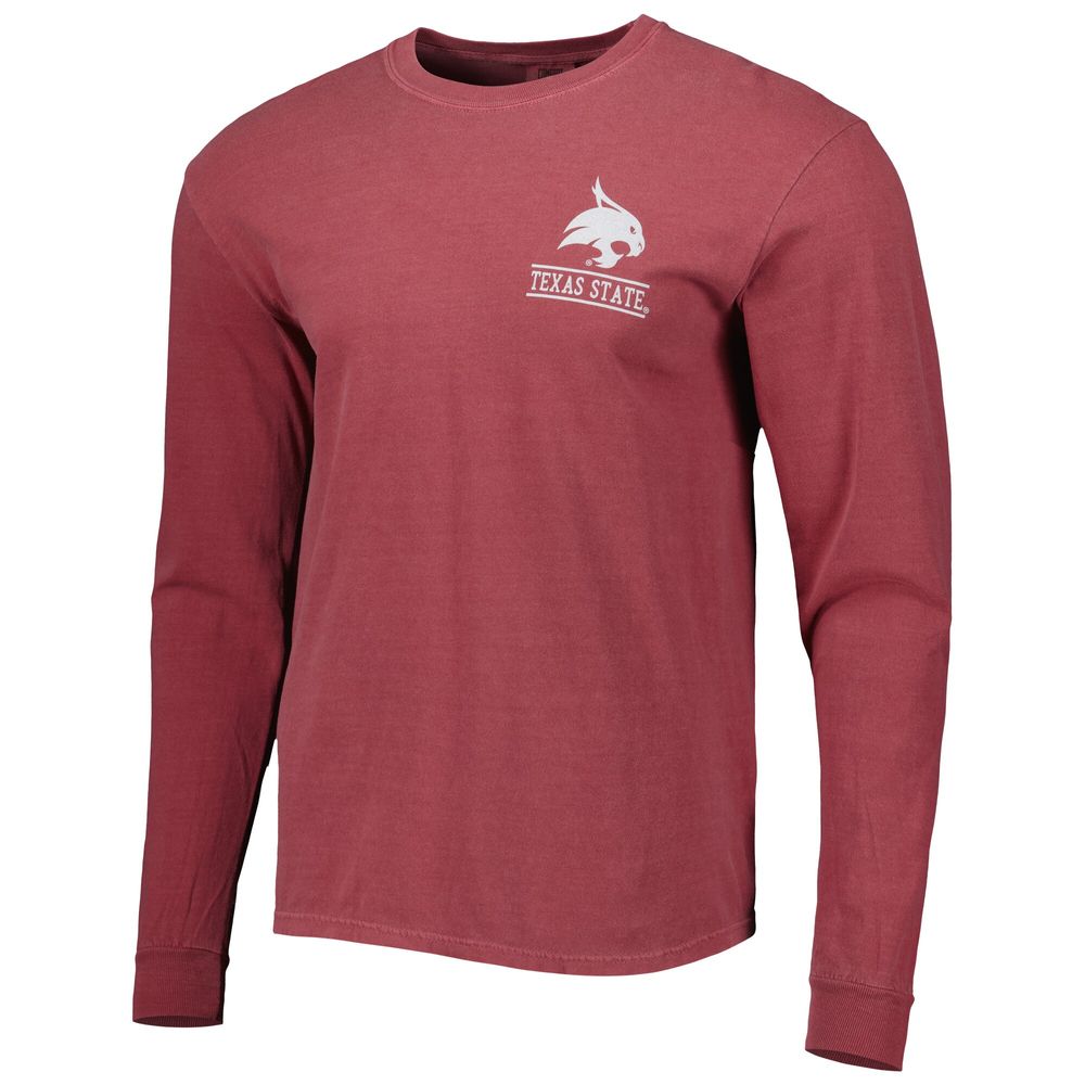 Men's Maroon Texas State Bobcats Circle Campus Scene Long Sleeve T-Shirt