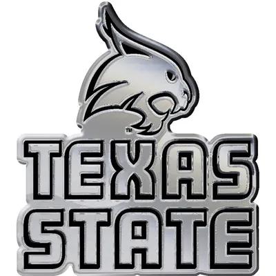 Texas State Bobcats WinCraft Free-Form Chrome Auto Emblem Decal