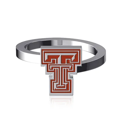 Texas Tech Red Raiders Dayna Designs Bypass Enamel Silver Ring