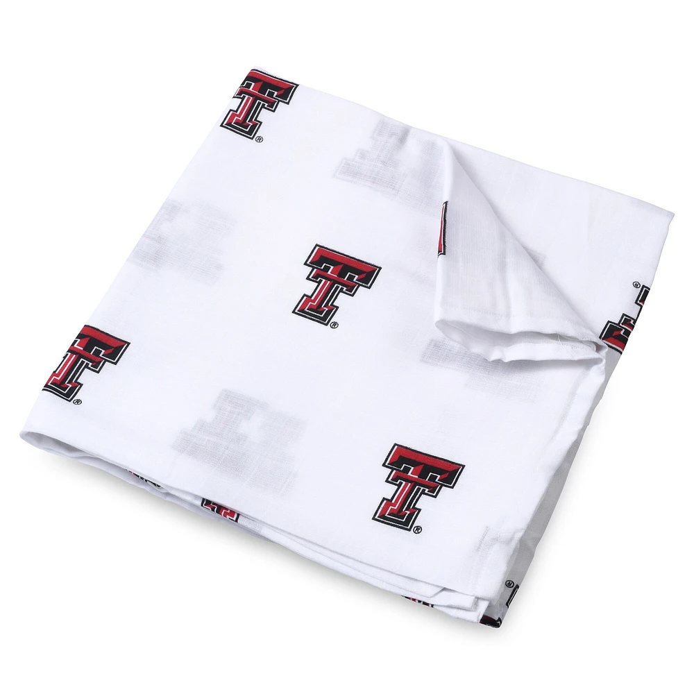 Infant Three Little Anchors White Texas Tech Red Raiders 47'' x 47'' Muslin Swaddle Blanket