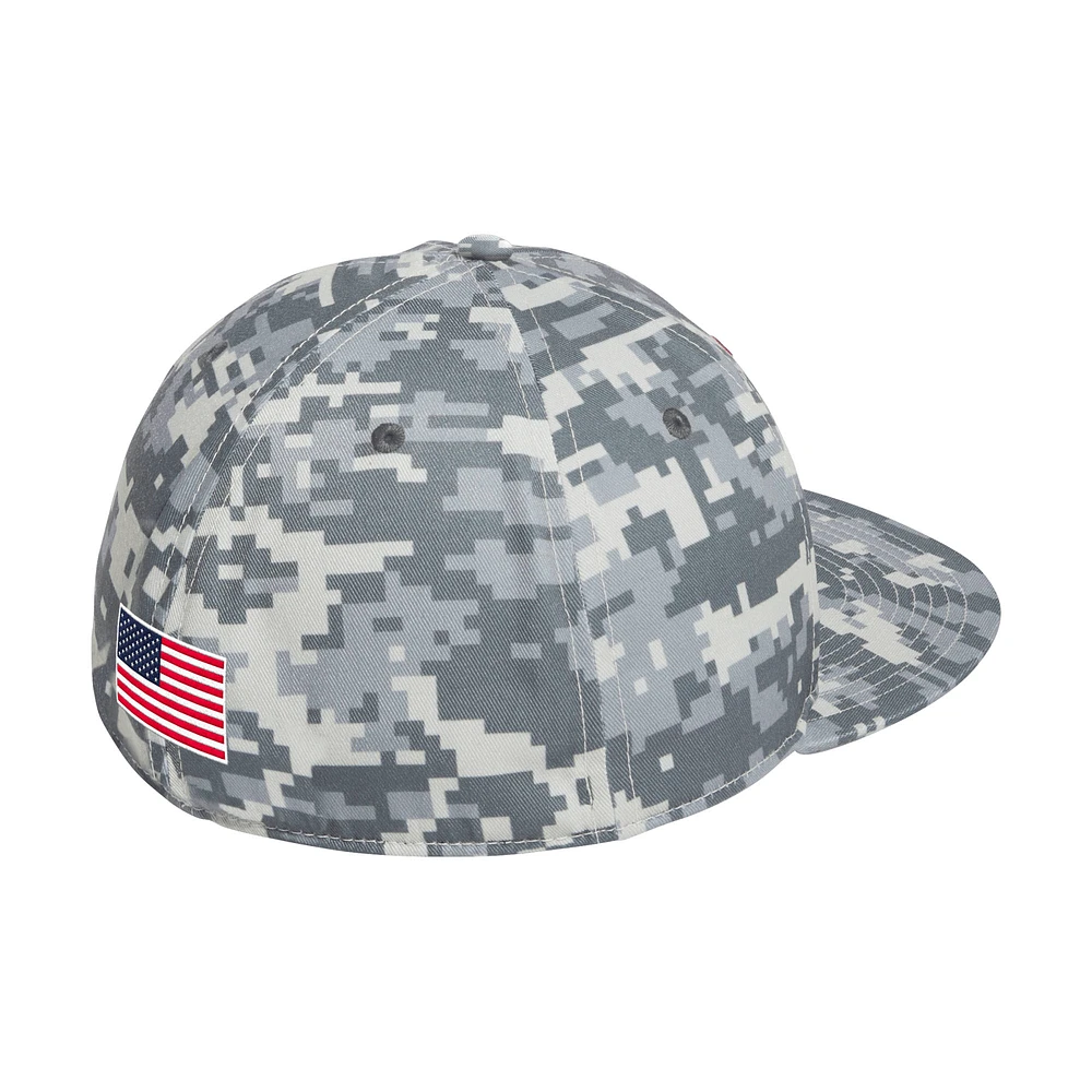Casquette de baseball ajustée Adidas Camo Texas Tech Red Raiders On-Field pour homme